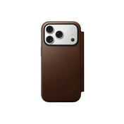 Kryt pro iPhone 17 Pro Nomad Modern Leather Folio - hnědý