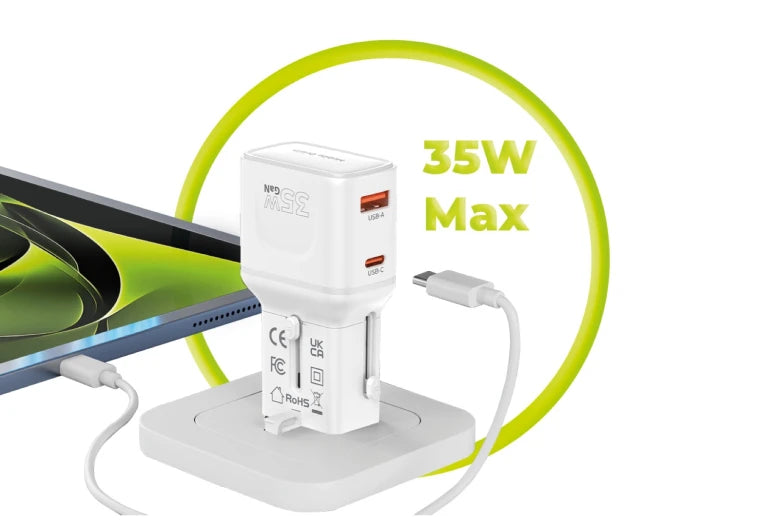 35W cestovní adaptér Mobile Origin PW25 - bílý - istyle.work