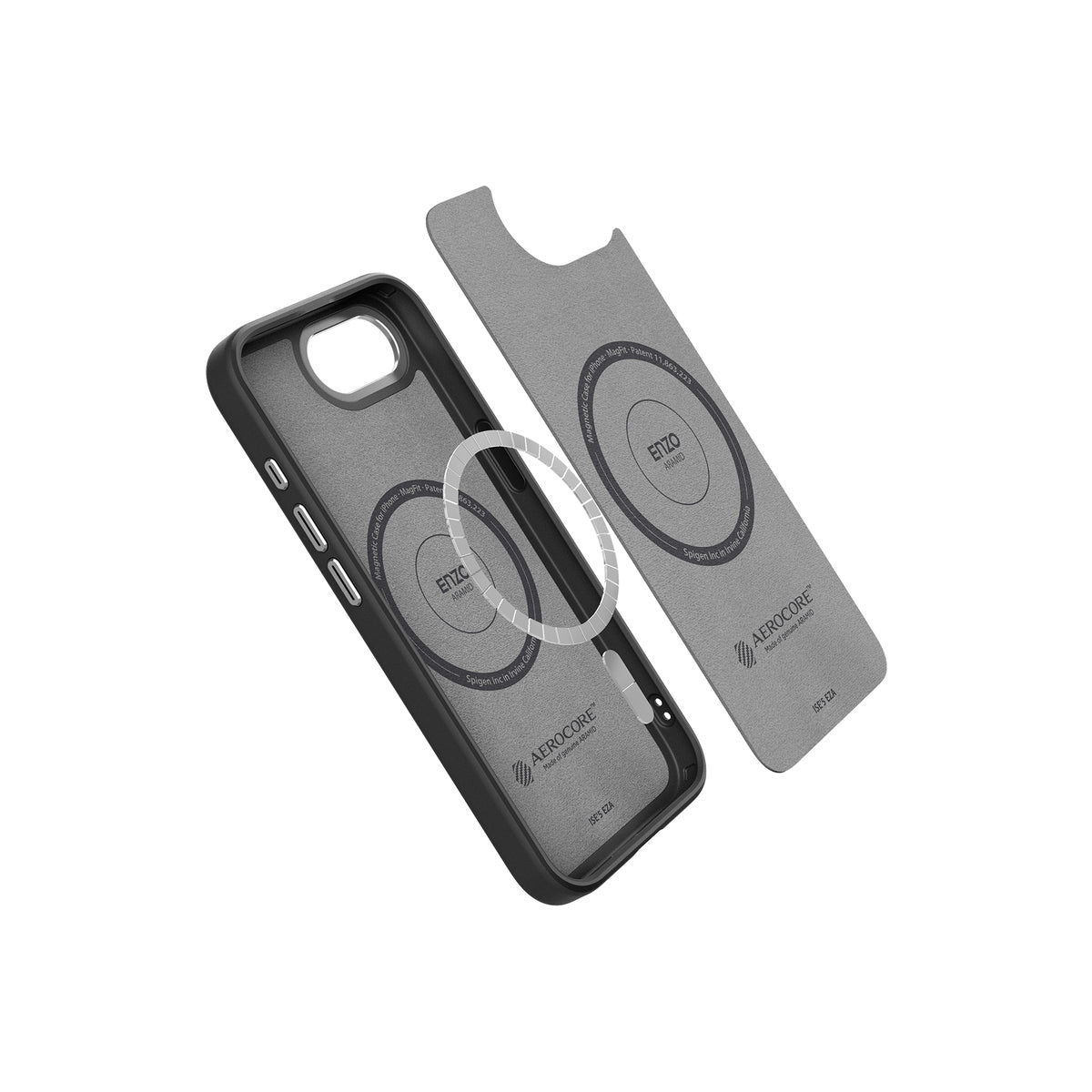 MagSafe kryt pro iPhone 16e Spigen Enzo Aramid - matně černý - istyle.work