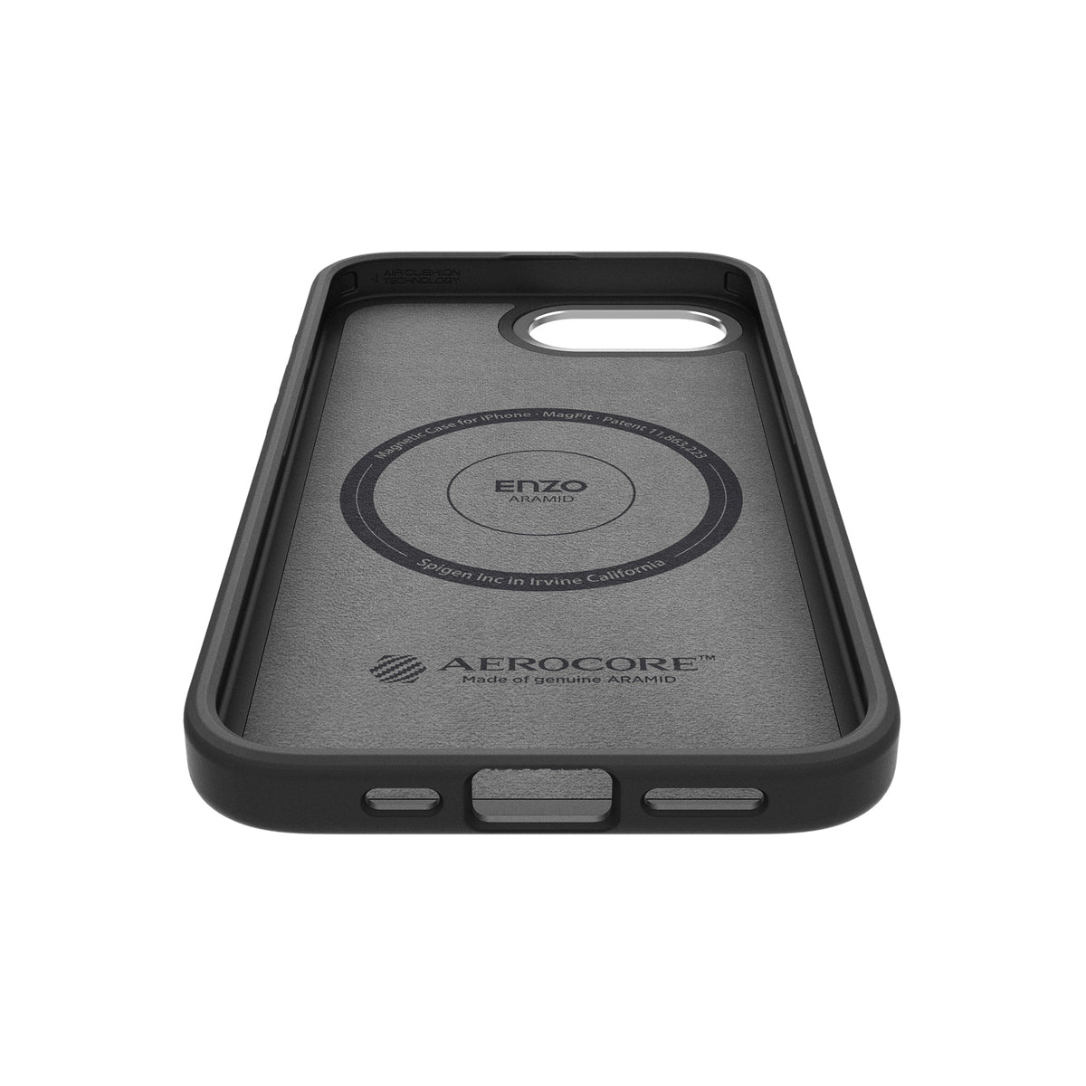 MagSafe kryt pro iPhone 16e Spigen Enzo Aramid - matně černý - istyle.work