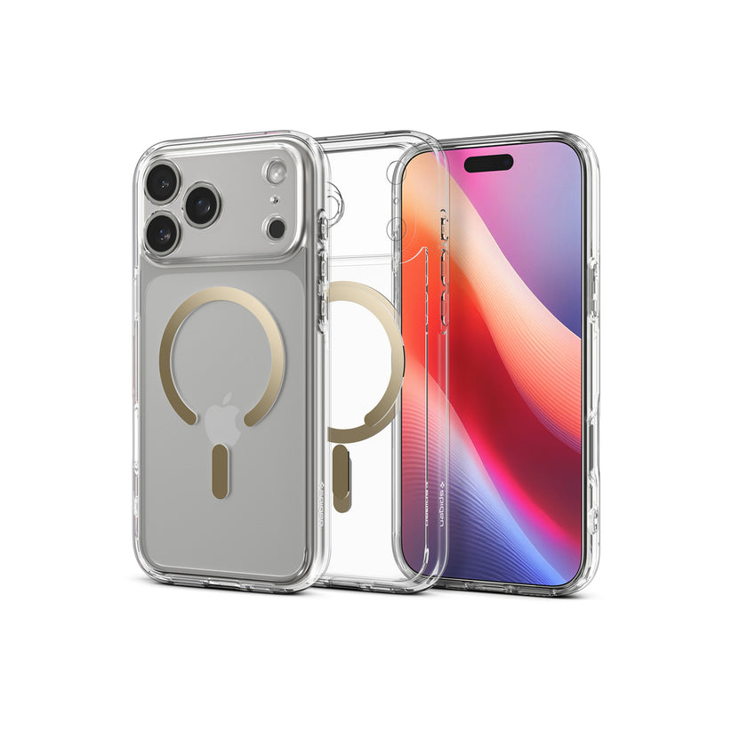 Kryt pro iPhone 17 Pro Max Spigen Ultra Hybrid MagSafe - průhledně zlatý - istyle.work