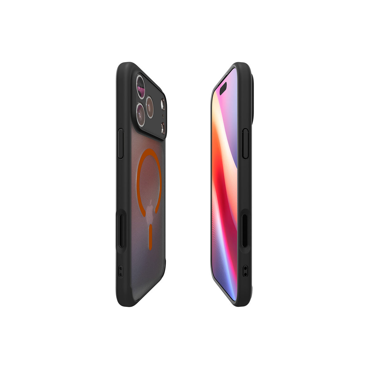 Kryt pro iPhone 17 Pro Max Spigen Ultra Hybrid MagSafe - černý mráz oranžový - istyle.work