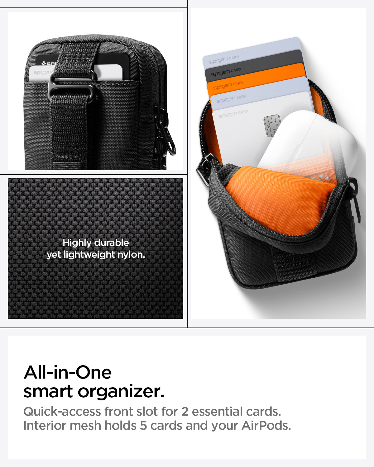 Univerzální organizér Spigen Portable Organizer Pouch TintapZip MagSafe - černý