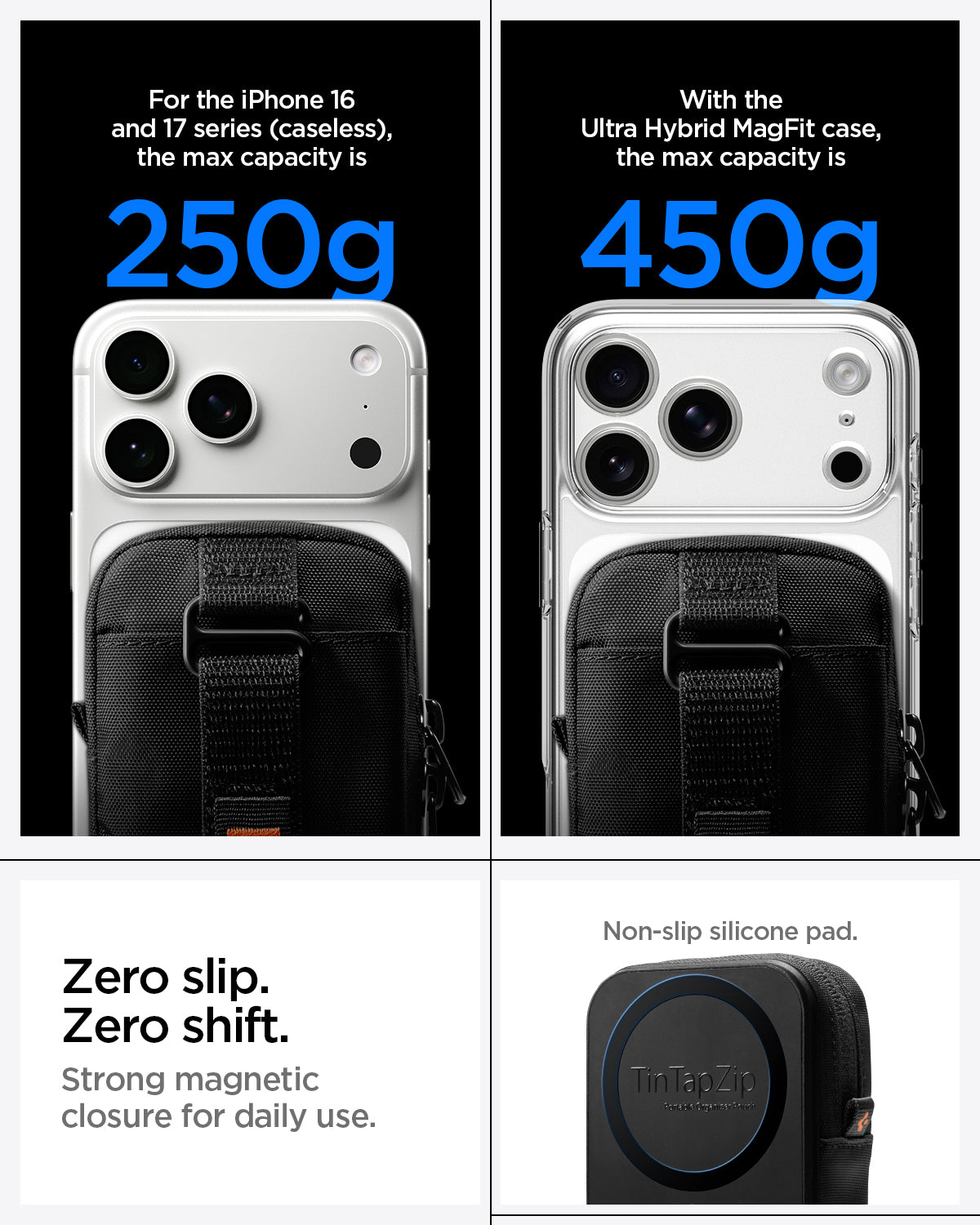 Univerzální organizér Spigen Portable Organizer Pouch TintapZip MagSafe - černý