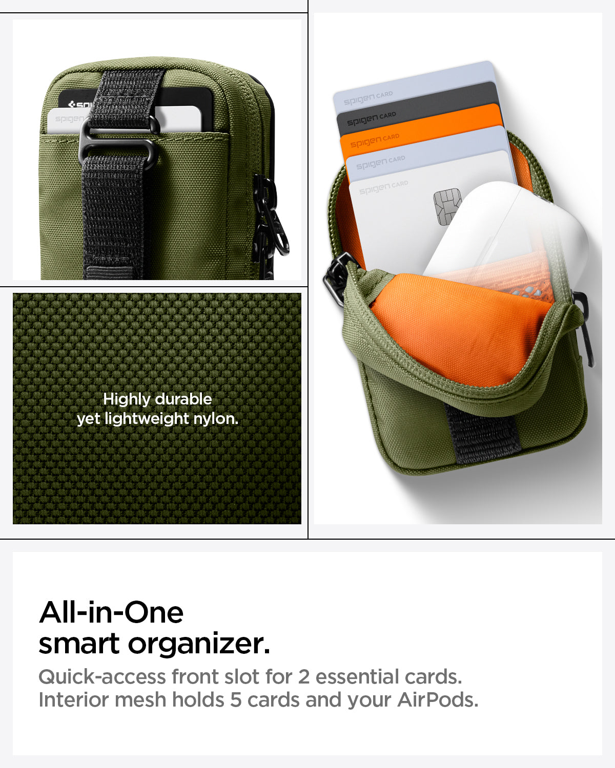 Univerzální organizér Spigen Portable Organizer Pouch TintapZip MagSafe - zelený