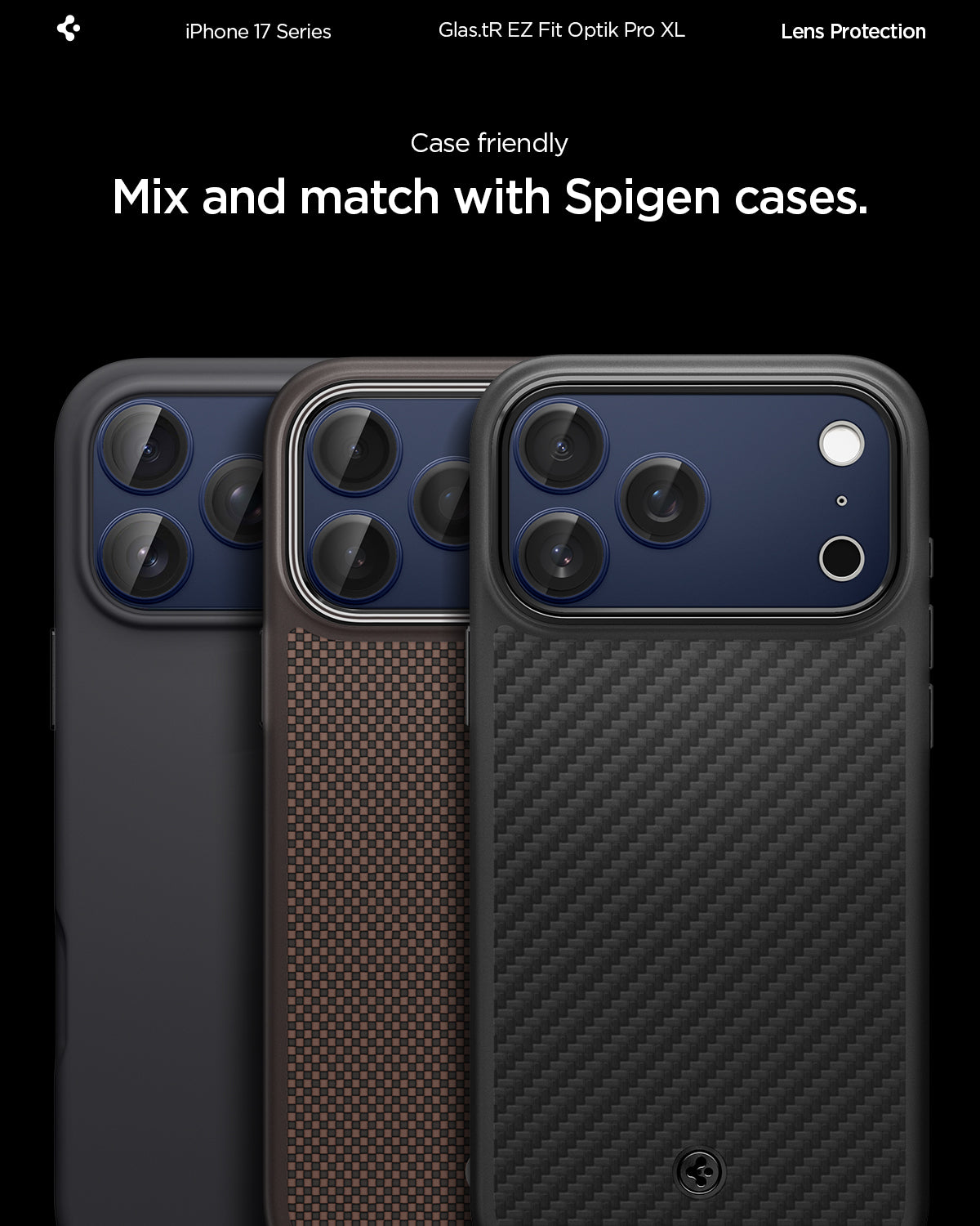 Sklo na fotoaparát pro iPhone 17 Max Pro Spigen Glass tR EZ Fit Optik Pro XL - modré