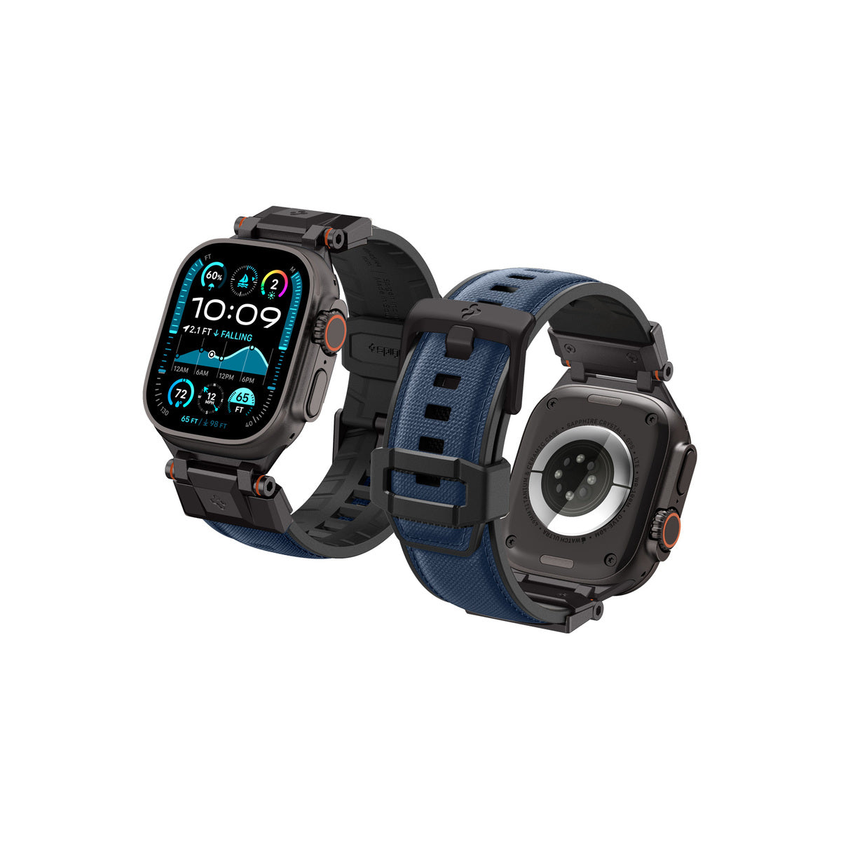 Řemínek pro Apple Watch 49mm/46mm/45mm/44mm Spigen DuraPro Armor - modrý - istyle.work