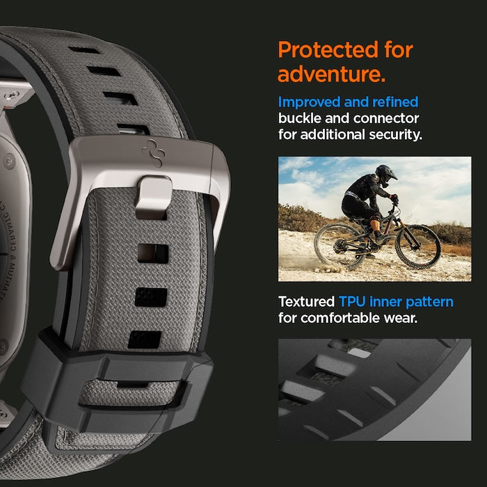 Řemínek pro Apple Watch 49mm/46mm/45mm/44mm Spigen DuraPro Armor - šedý - istyle.work