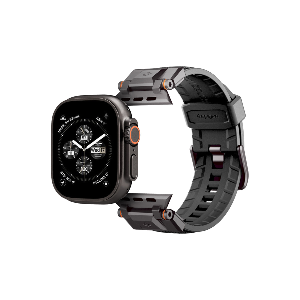Řemínek pro Apple Watch 49mm/46mm/45mm/44mm Spigen DuraPro Armor - černý - istyle.work