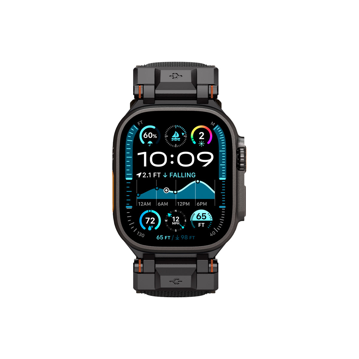 Řemínek pro Apple Watch 49mm/46mm/45mm/44mm Spigen DuraPro Armor - černý - istyle.work