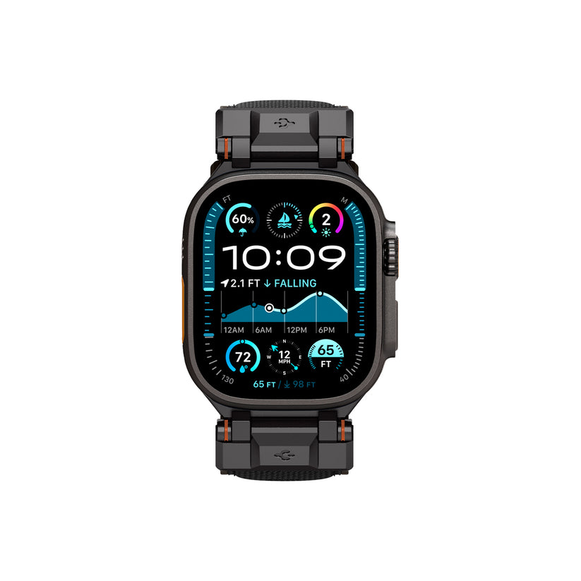 Řemínek pro Apple Watch 49mm/46mm/45mm/44mm Spigen DuraPro Armor - černý - istyle.work