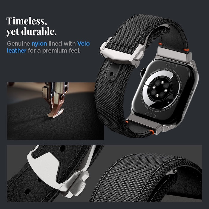 Řemínek pro Apple Watch 49mm/46mm/45mm/44mm Spigen Classic Fit Band - černý - istyle.work