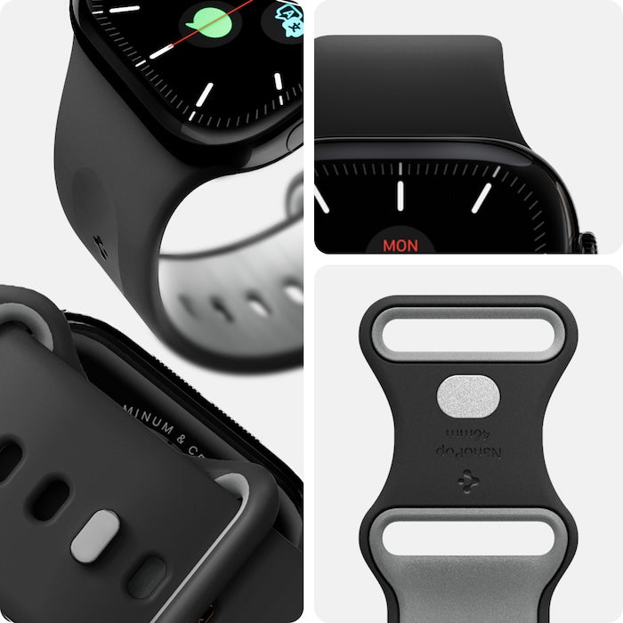 Řemínek pro Apple Watch Apple Watch 49mm/46mm/45mm/44mm Spigen Nano Pop Band - černý - istyle.work