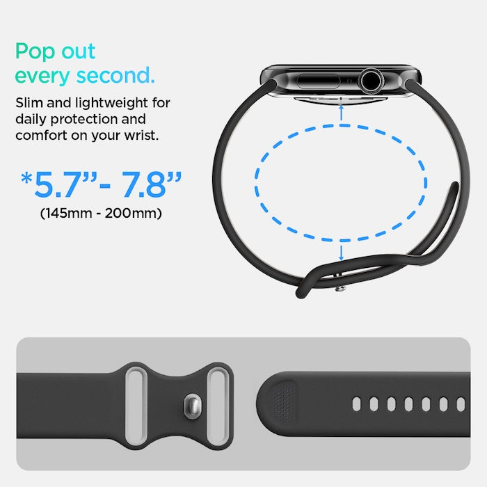Řemínek pro Apple Watch Apple Watch 49mm/46mm/45mm/44mm Spigen Nano Pop Band - černý - istyle.work
