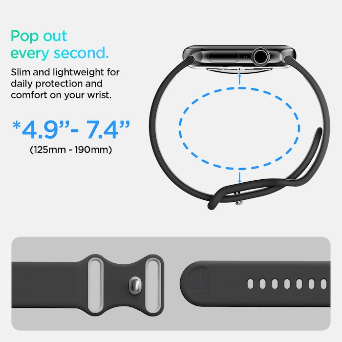 Řemínek pro Apple Watch Apple Watch 42mm/41mm/40mm Spigen Nano Pop Band - černý - istyle.work