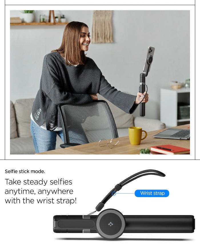 Stativ Spigen Selfie Stick MagSafe+ Tripod - černý - istyle.work