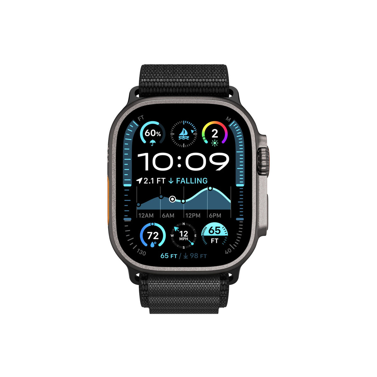 Řemínek pro Apple Watch 49mm/46mm/45mm/44mm Spigen Fabric Band - černý