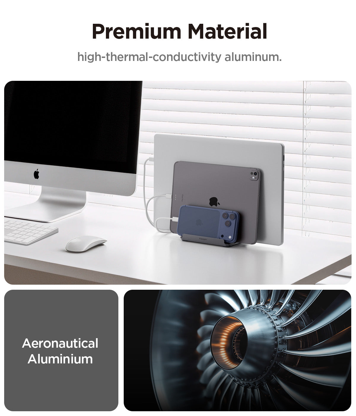 Prémiový vertikální stojan na MacBook Spigen