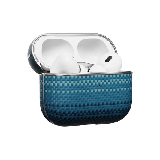 Kryt pro AirPods Pro 2 Pitaka Aramid Fiber Magnetic Case - modrý