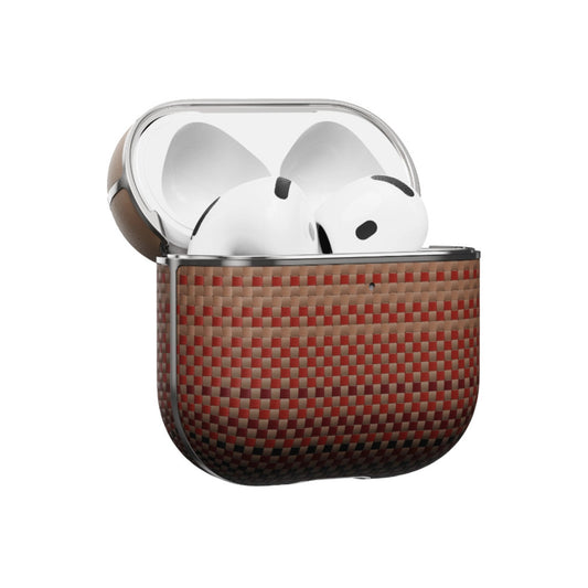 Kryt pro AirPods 4 Pitaka Aramid Fiber Magnetic Case - bronzový