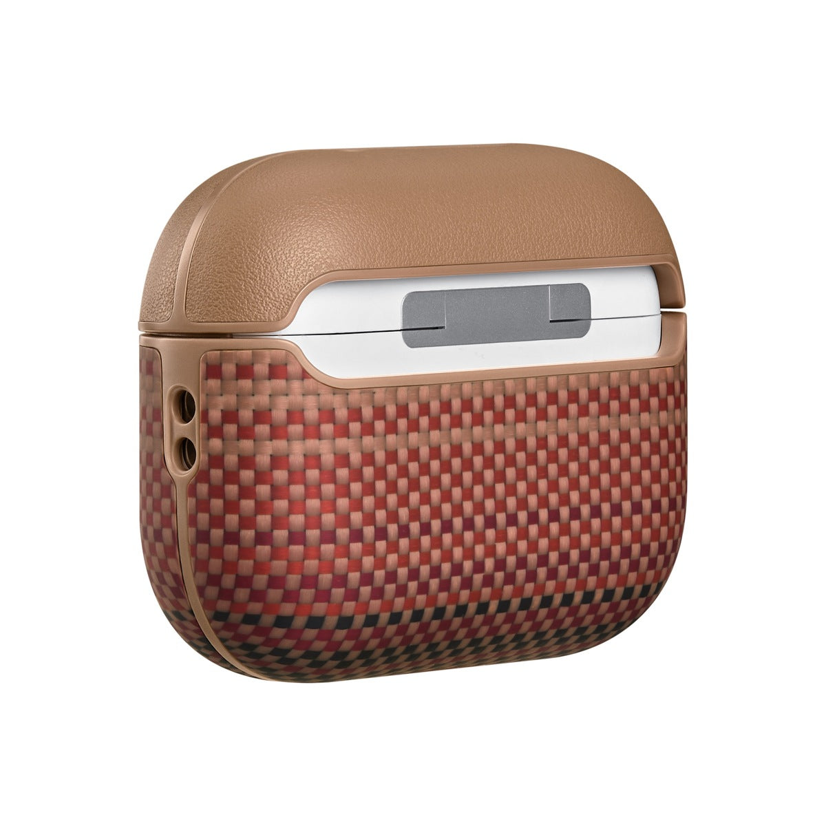 Pouzdro pro AirPods Pro 3 Pitaka Aramid Fiber Magnetic Case - oranžové