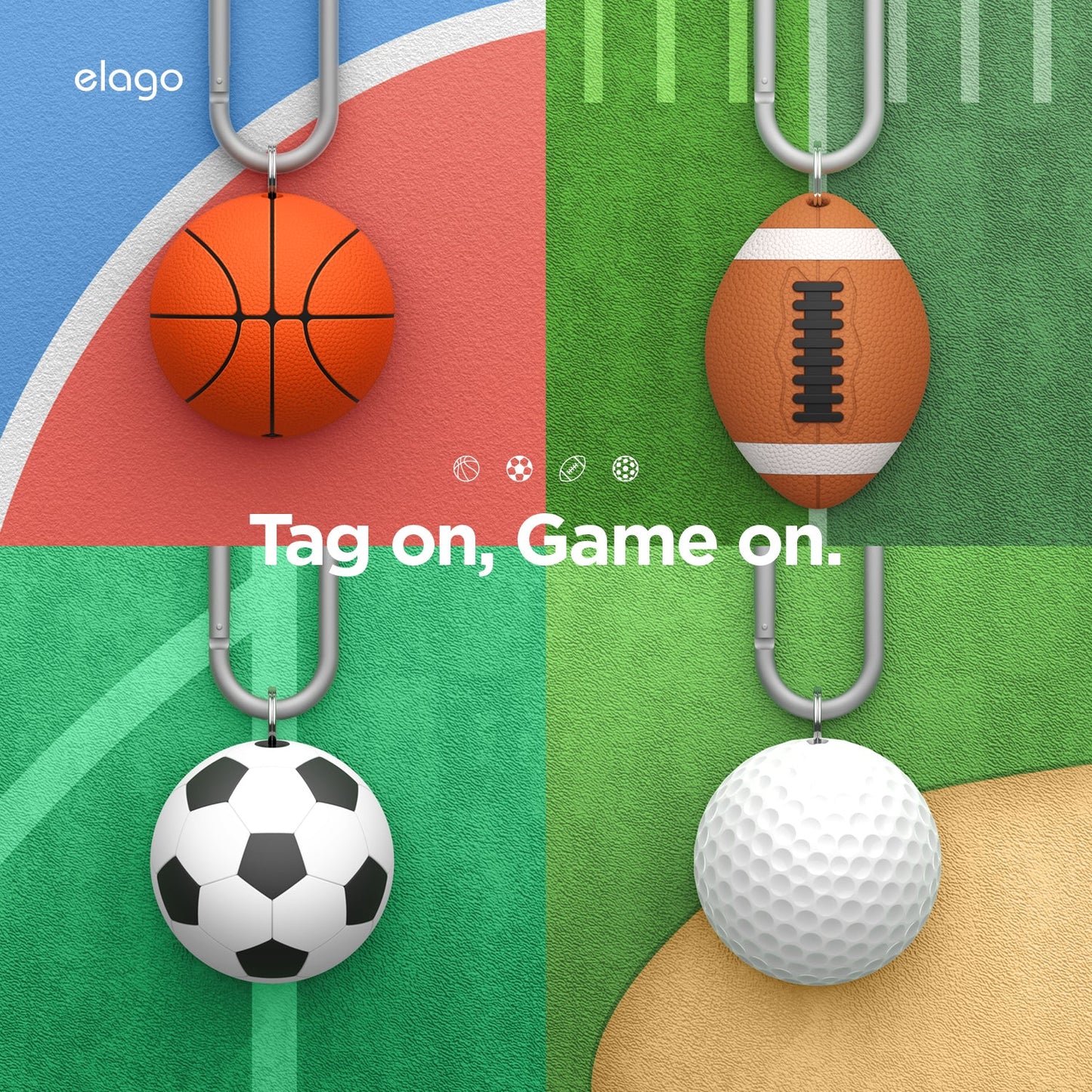 Pouzdro pro AirTag Elago Sport Edition Golf Fotbal - istyle.work