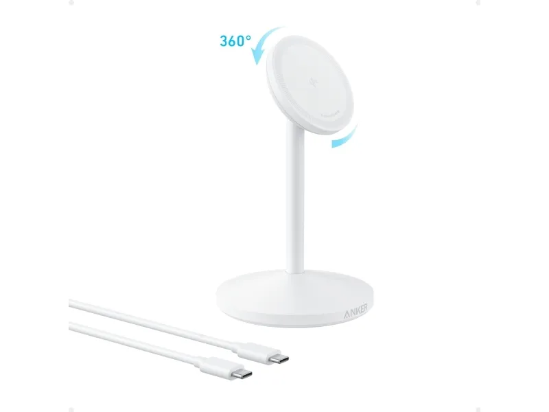 Bezdrátový nabíjecí stojánek Anker MagGo A25X1 15W - bílý