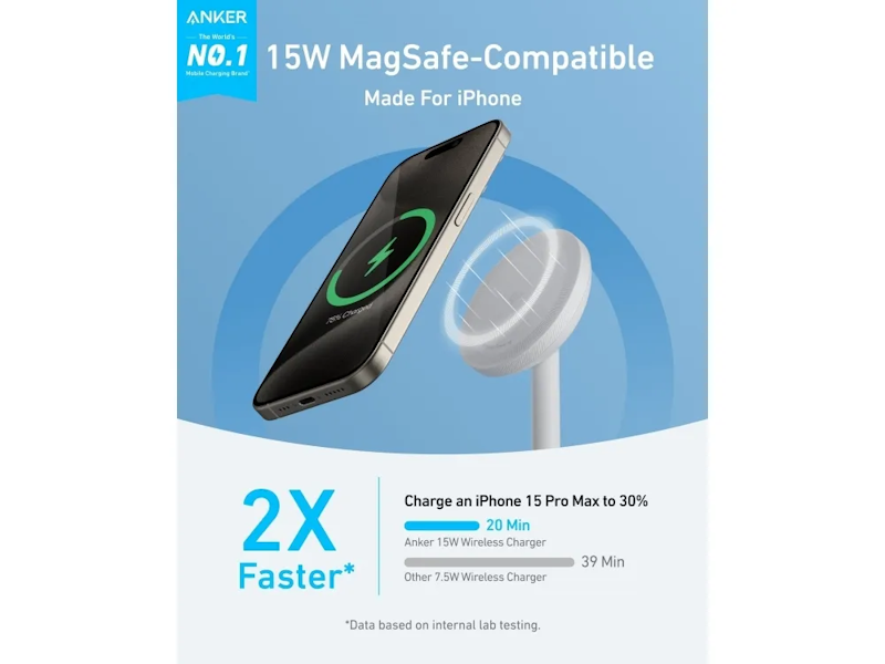 Bezdrátový nabíjecí stojánek Anker MagGo A25X1 15W - černý