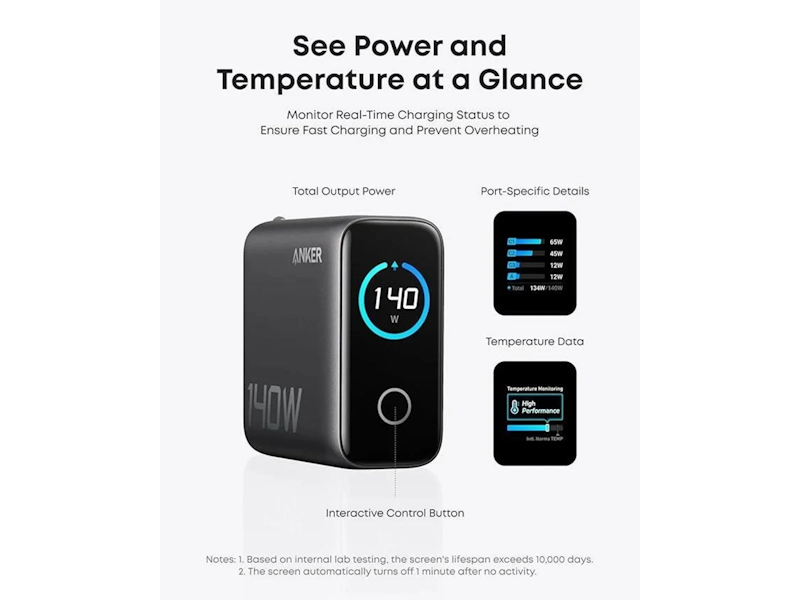 Nabíječka do sítě Anker 140W - šedá - istyle.work