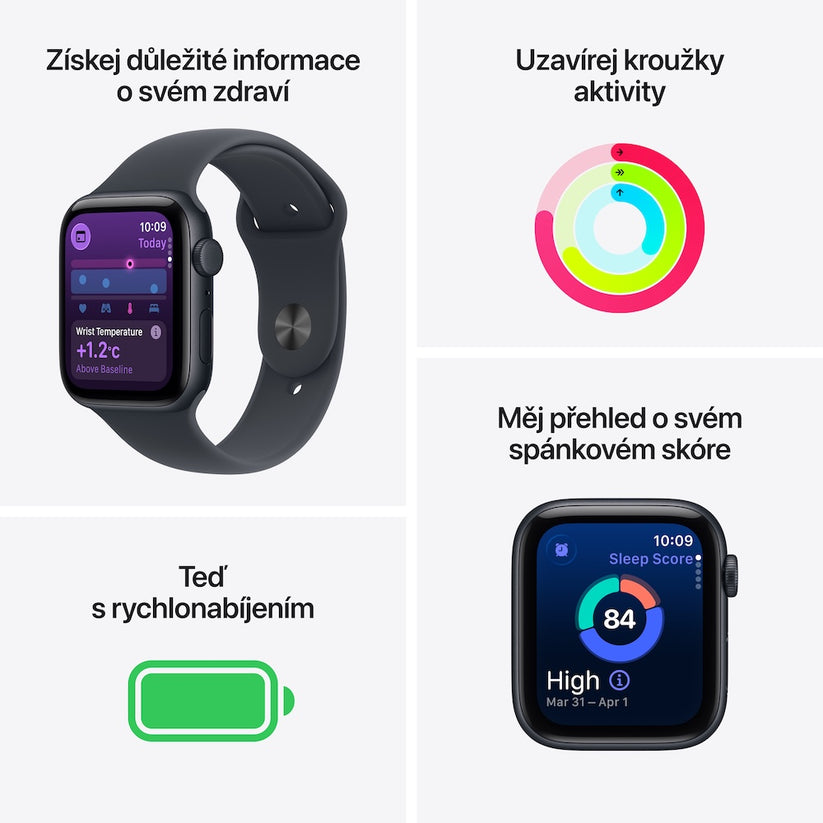 Apple Watch SE 3 GPS + Cellular 40mm hvězdně bílé hliníkové pouzdro s hvězdně bílým sportovním řemínkem - S/M - istyle.work