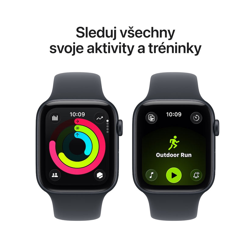 Apple Watch SE 3 GPS 44mm temně inkoustové hliníkové pouzdro s temně inkoustovým sportovním řemínkem - S/M - istyle.work