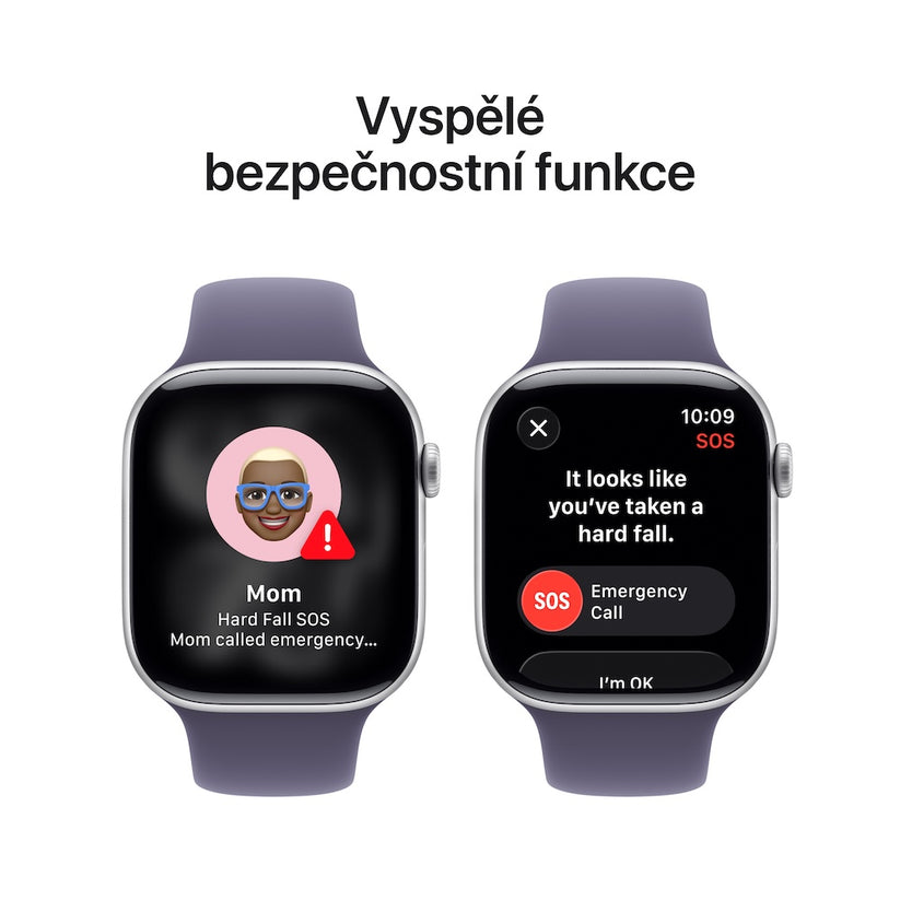 Apple Watch Series 11 GPS 42mm stříbrné hliníkové pouzdro s mlžně fialovým sportovním řemínkem - S/M - istyle.work