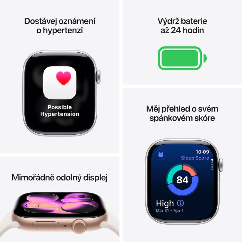 Apple Watch Series 11 GPS + Cellular 42mm klavírně černé hliníkové pouzdro s černým sportovním řemínkem - S/M - istyle.work
