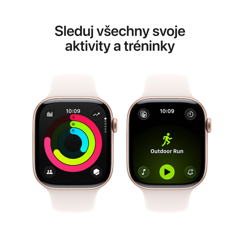 Apple Watch Series 11 GPS + Cellular 42mm růžově zlaté hliníkové pouzdro se světle ruměným sportovním řemínkem - S/M - istyle.work