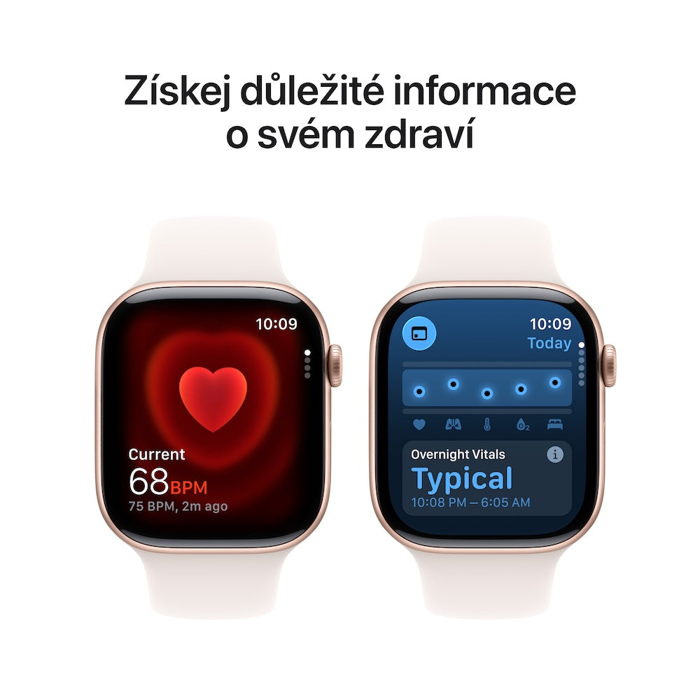 Apple Watch Series 11 GPS + Cellular 42mm zlatě titanové pouzdro se světle ruměným sportovním řemínkem - M/L - istyle.work