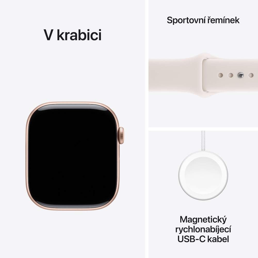 Apple Watch Series 11 GPS + Cellular 42mm zlatě titanové pouzdro se světle ruměným sportovním řemínkem - M/L - istyle.work