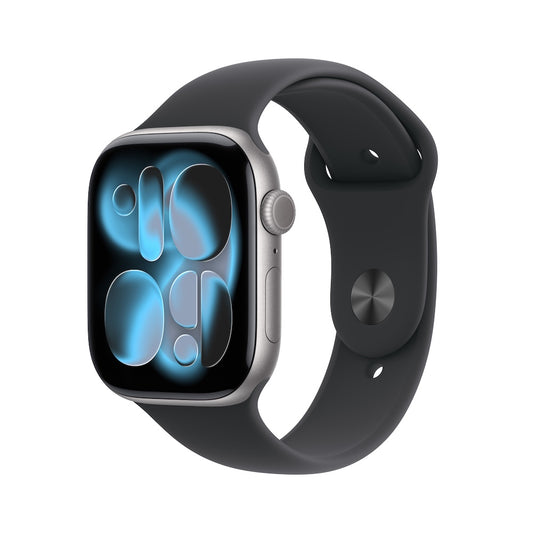 Apple Watch Series 11 GPS + Cellular 42mm vesmírně šedé hliníkové pouzdro s černým sportovním řemínkem - S/M - istyle.work