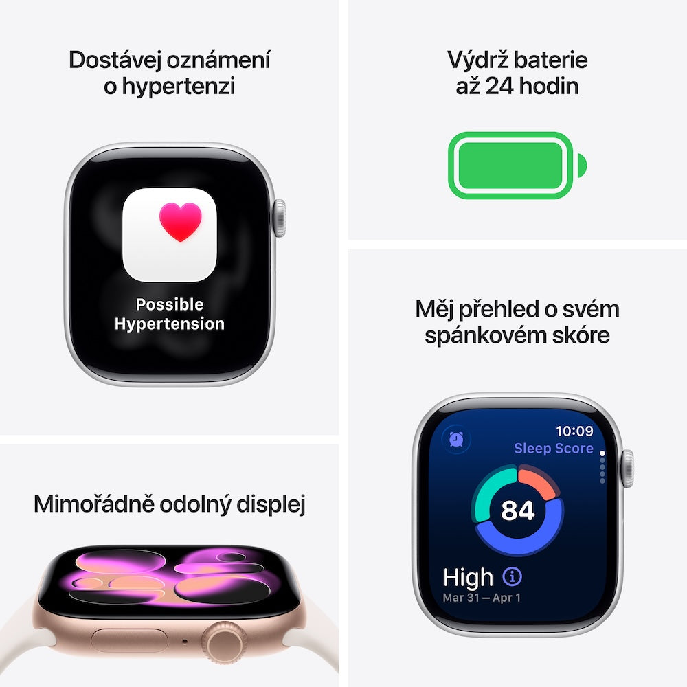 Apple Watch Series 11 GPS 42mm klavírně černé hliníkové pouzdro s černým sportovním řemínkem - S/M - istyle.work