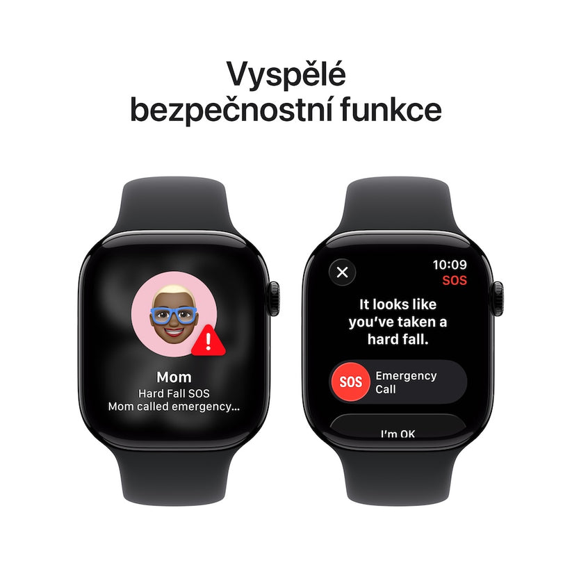 Apple Watch Series 11 GPS + Cellular 46mm klavírně černé hliníkové pouzdro s černým sportovním řemínkem - S/M (otevřený) - istyle.work