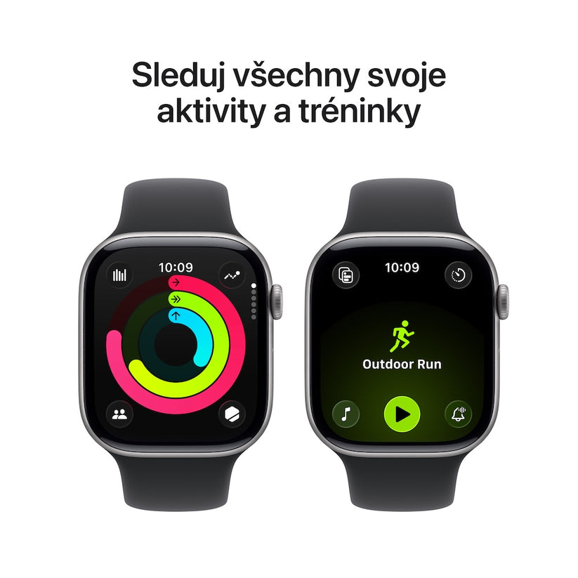 Apple Watch Series 11 GPS 46mm vesmírně šedé hliníkové pouzdro s černým sportovním řemínkem - S/M (otevřený) - istyle.work