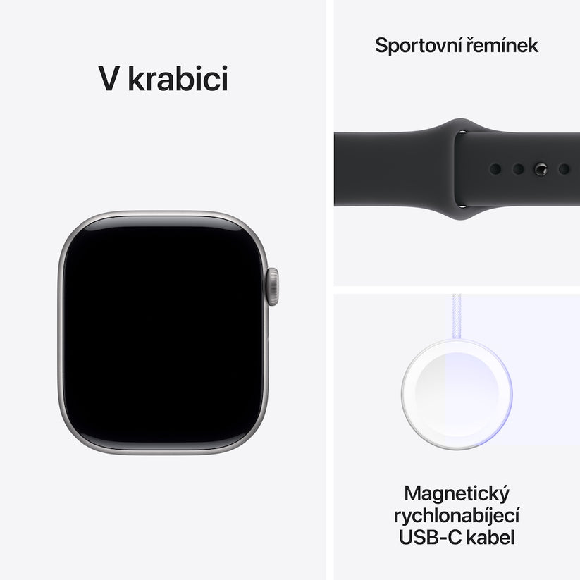 Apple Watch Series 11 GPS 46mm vesmírně šedé hliníkové pouzdro s černým sportovním řemínkem - M/L - istyle.work