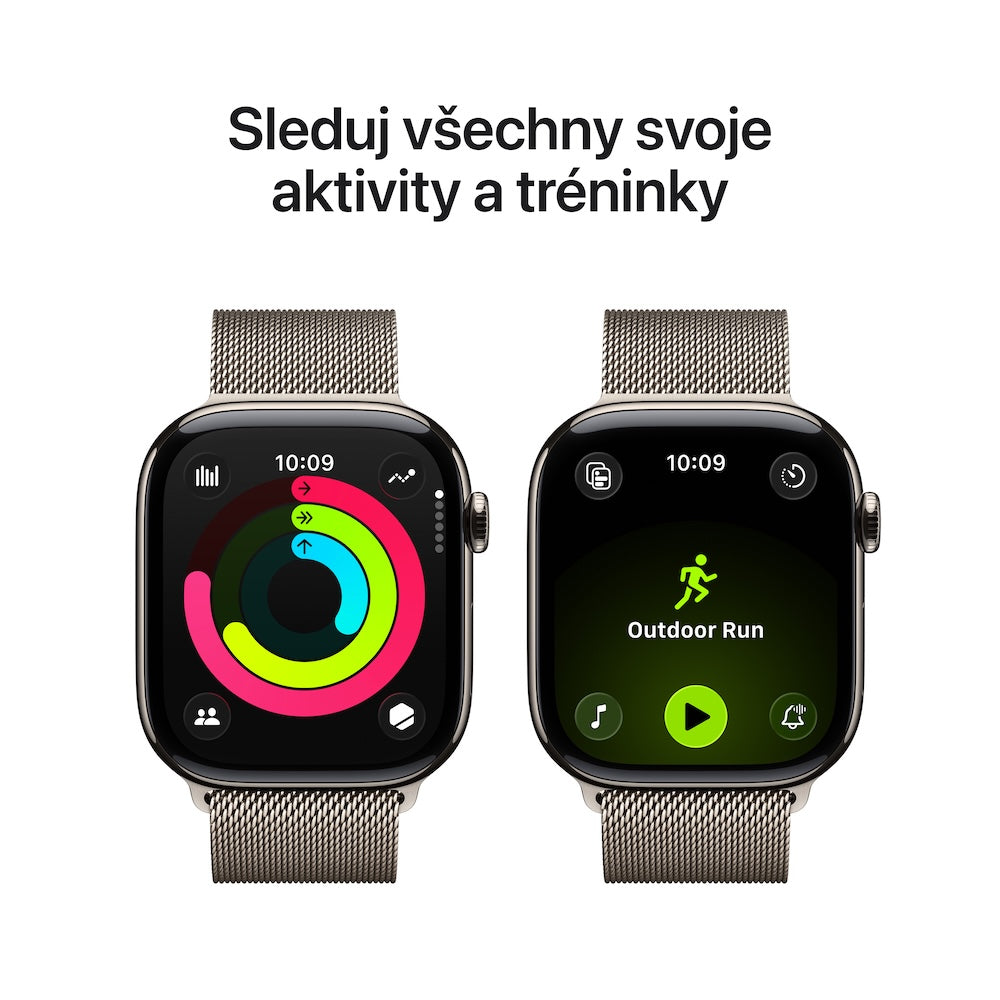 Apple Watch Series 11 GPS + Cellular 46mm přírodně titanové pouzdro s přírodně ocelovým milánským tahem - S/M - istyle.work