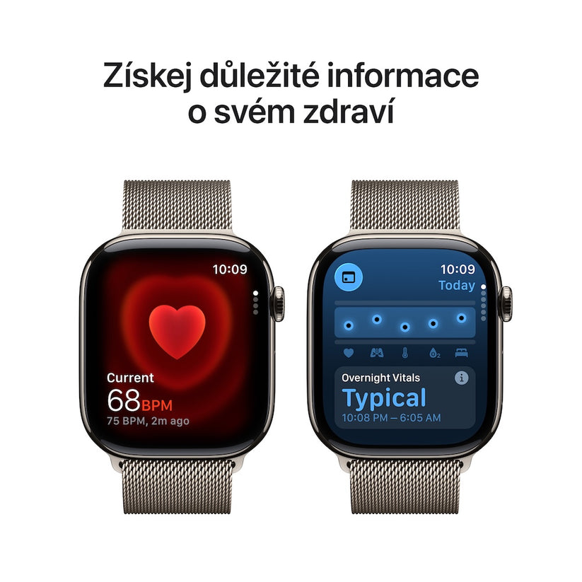 Apple Watch Series 11 GPS + Cellular 46mm přírodně titanové pouzdro s přírodně ocelovým milánským tahem - S/M - istyle.work