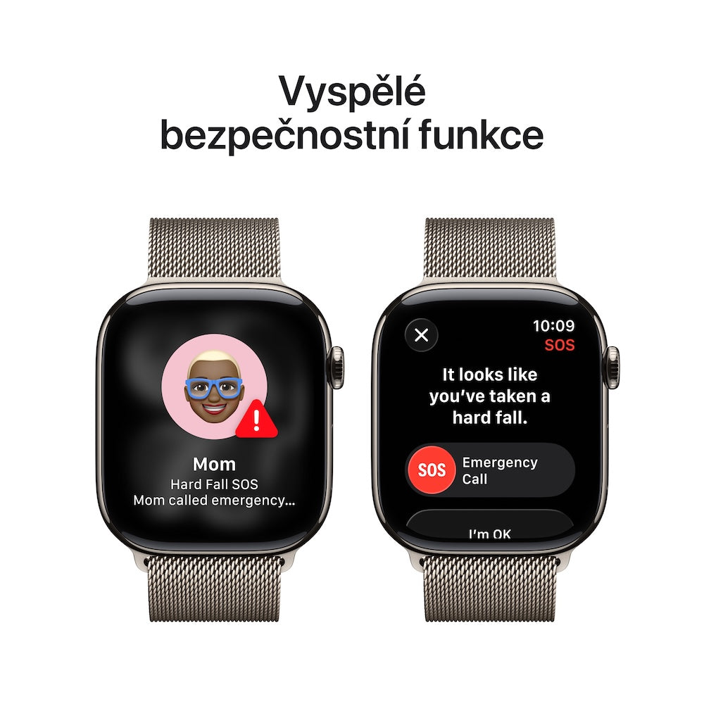 Apple Watch Series 11 GPS + Cellular 46mm přírodně titanové pouzdro s přírodně ocelovým milánským tahem - S/M - istyle.work