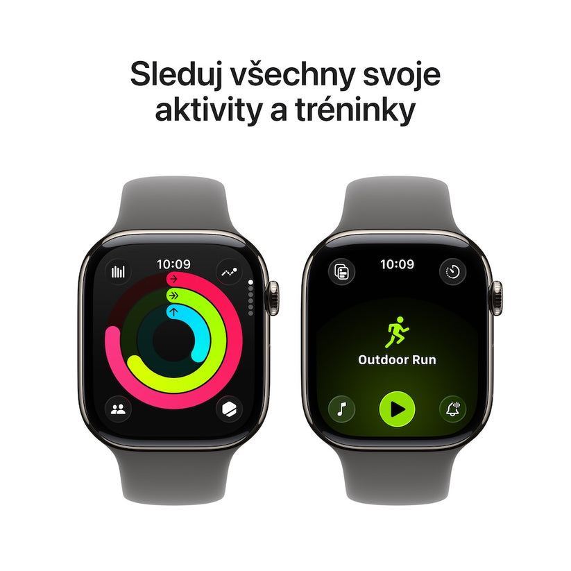 Apple Watch Series 11 GPS + Cellular 46mm přírodně titanové pouzdro se skálově šedým sportovním řemínkem - M/L - istyle.work
