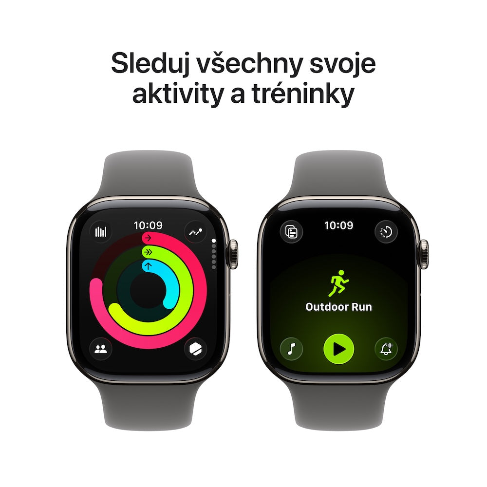 Apple Watch Series 11 GPS + Cellular 46mm přírodně titanové pouzdro se skálově šedým sportovním řemínkem - S/M - istyle.work
