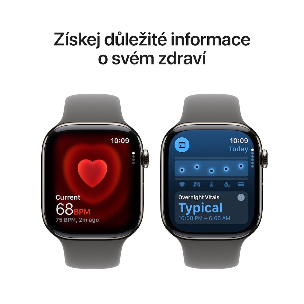 Apple Watch Series 11 GPS + Cellular 46mm přírodně titanové pouzdro se skálově šedým sportovním řemínkem - M/L - istyle.work
