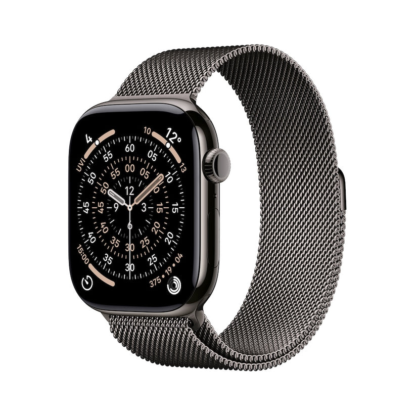 Apple Watch Series 11 GPS + Cellular 46mm břidlicově šedé titanové pouzdro s břidlicově šedým ocelovým milánským tahem - M/L - istyle.work