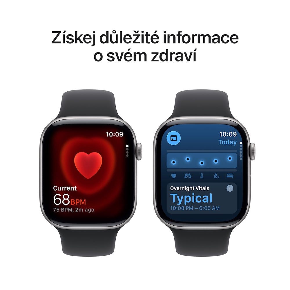 Apple Watch Series 11 GPS + Cellular 46mm vesmírně šedé hliníkové pouzdro s černým sportovním řemínkem - S/M (otevřený) - istyle.work