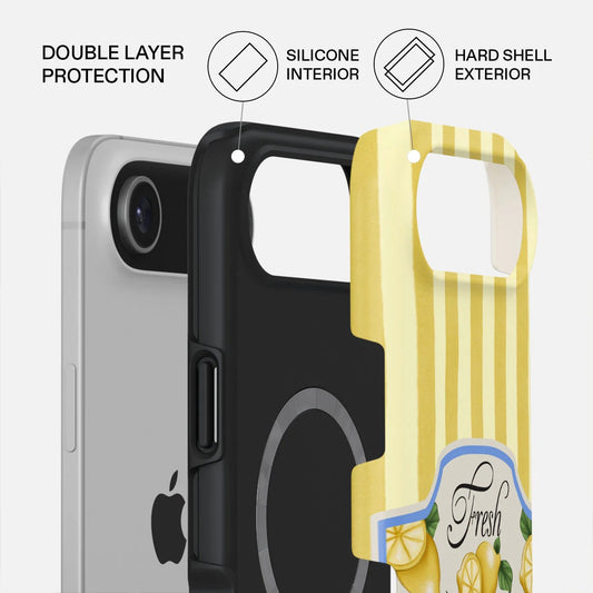 Kryt pro iPhone Air Burga Frizzante Tough MagSafe Case - žluté pruhy - istyle.work